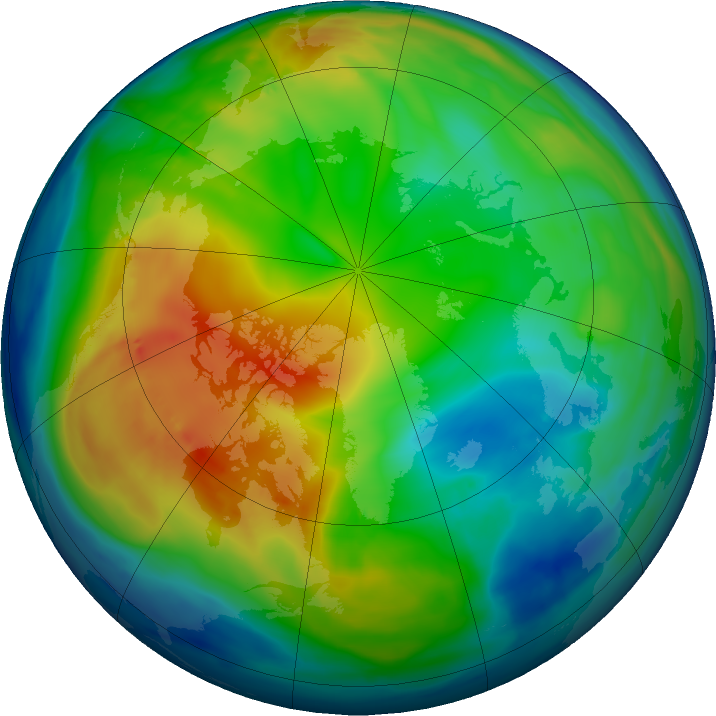 Arctic ozone map for 06 December 2016